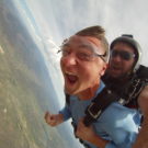 Keith having the time of his life skydiving Raft Masters Tours Colorado