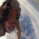 Marissa upside down skydiving Raft Masters Tours Colorado